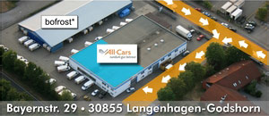 Ihr Weg zu uns – AllCars – Bayernstr. 29 • 30855 Langenhagen-Godshorn